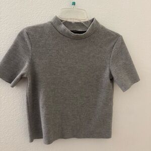 3/$15 Zara Gray Mockneck Tee